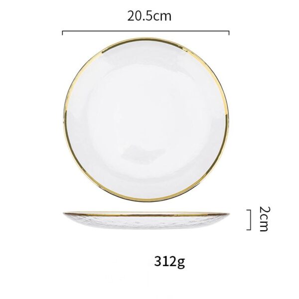 Stylish Glass Tableware Set Inspired by Phnom Penh Design, Elegant and Modern Glass Plates and Bowls for Dining