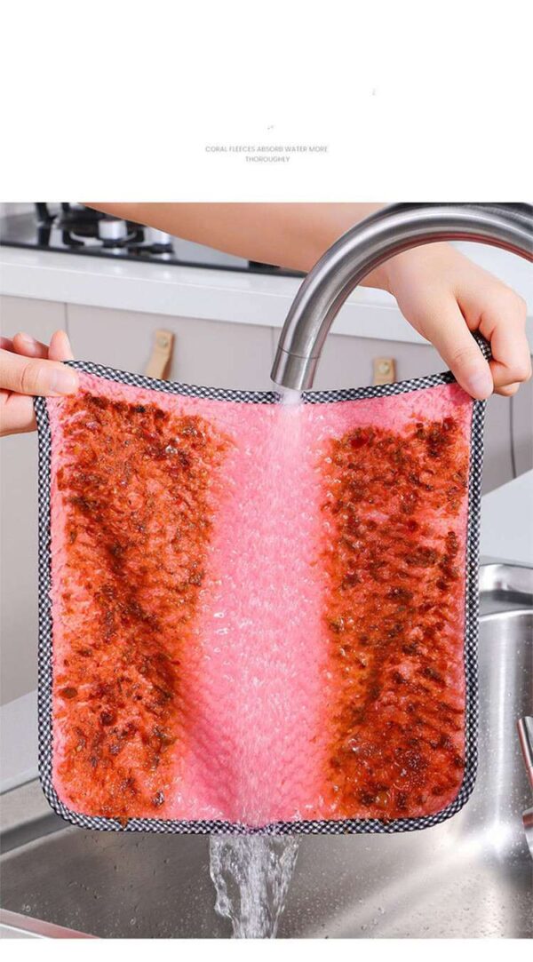 Non-Stick Oil Thickened Absorbent Kitchen Rag, Essential Dish Towel for Efficient Cleaning