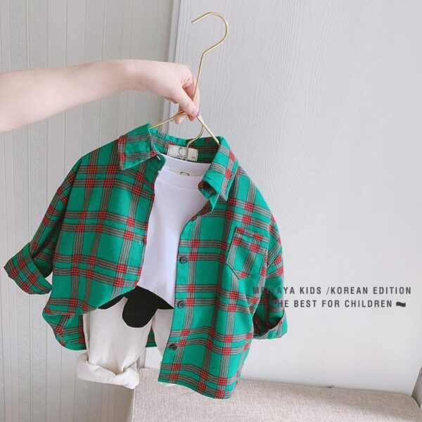 Classic Plaid Shirts for Kids, Trendy Baby Shirts for Boys and Girls, Stylish Plaid Tops for Children