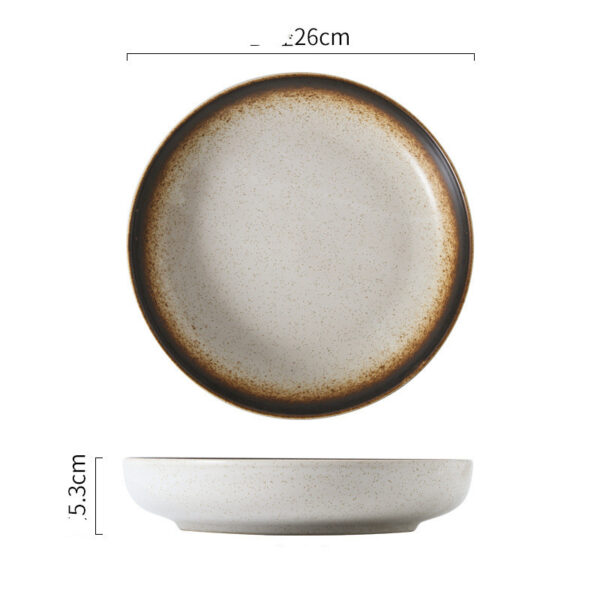 Japanese-Style Simple Tableware, Ceramic Dishes, Creative Salad Dishes, Deep Discs, Minimalist Japanese Ceramic Dinnerware