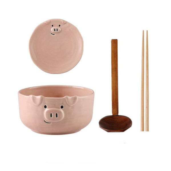 Cute Dishes Set Ceramic Japanese Cartoon Tableware, Fun and Playful Ceramic Tableware Set for Kids