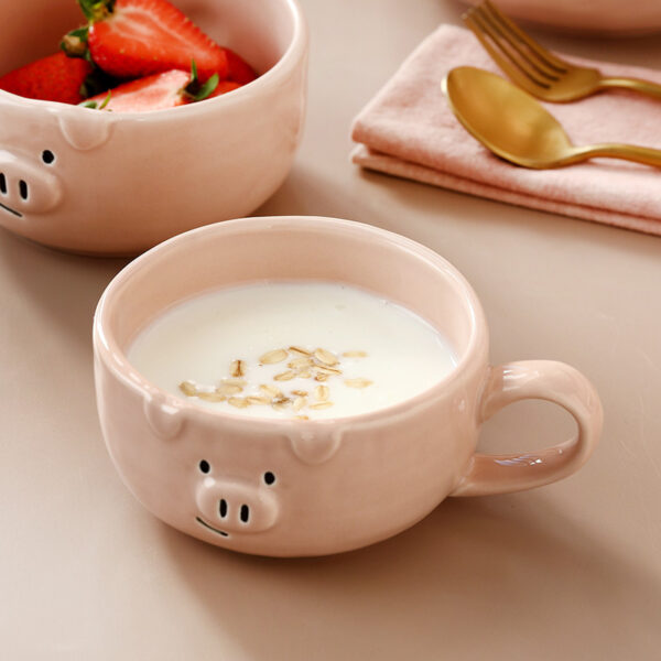 Cute Dishes Set Ceramic Japanese Cartoon Tableware, Fun and Playful Ceramic Tableware Set for Kids