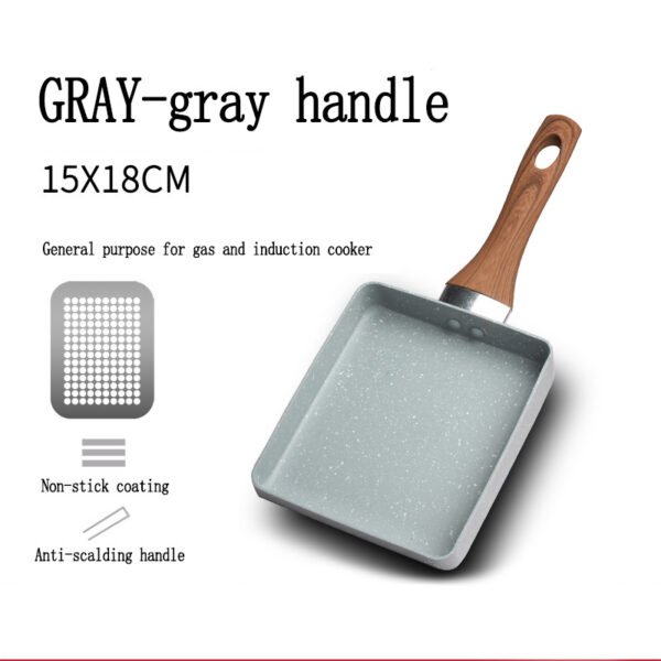 Maifan Stone Pot Square Frying Pan, Durable Non-Stick Square Skillet, Ideal for Even Heat Cooking