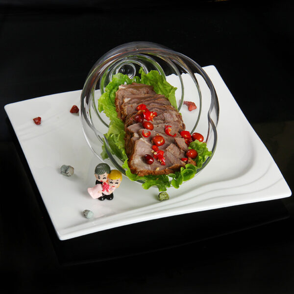 Creative Snail-Shaped Transparent Glass Artistic Conception Tableware Hotel Catering Gourmet Utensils Cold Dishes Tableware, Unique Snail-Shaped Glass Tableware