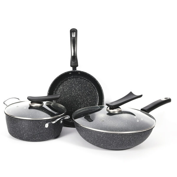 Atmospheric Three-Piece Cookware Set, Exquisite Gift Box Pot Set, Perfect for Gifting and Home Use