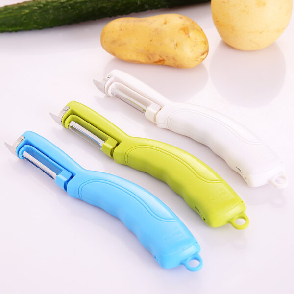 Electric Peeler Stainless Steel Knife Multi-Function Fruit Potato Peeler, Stainless Steel Electric Fruit and Potato Peeler Multi-Function, Electric Peeler with Stainless Steel Blade for Fruits and Vegetables