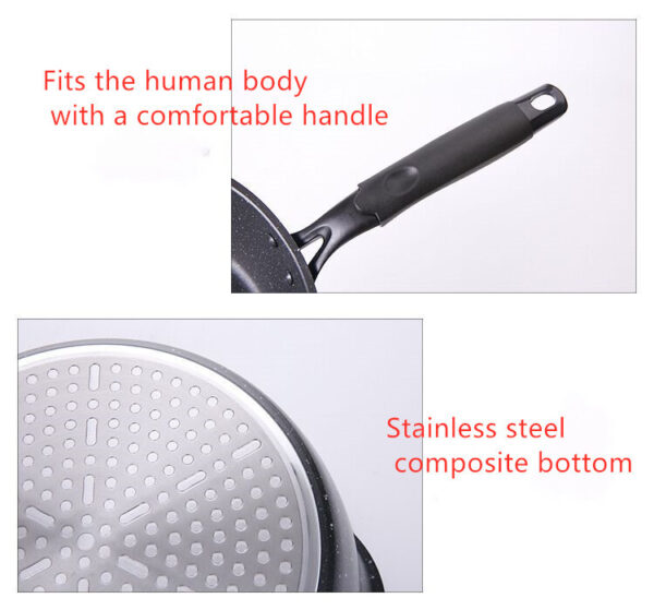 Compact Deep Frying Pan for Home Cooking, Non-Stick Small Wok for Versatile Use, Ideal for Frying and Sautéing