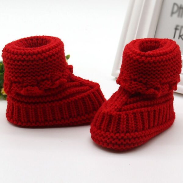 Handmade Knitted Wool Shoes for Babies, Soft Bottom Wool Shoes for Infants, Cozy Handmade Knitted Shoes for Baby Boys and Girls