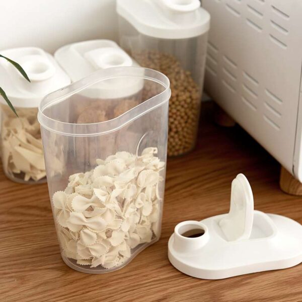 Kitchen Beans and Grain Storage Box, Food Container for Efficient Storage, Clear Plastic Kitchen Organizer