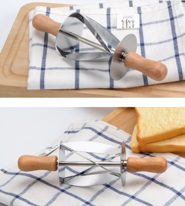 Stainless Steel Croissant Cutters and Roller Set, Professional Croissant Baking Tools, Durable Croissant Cutters for Perfect Pastries