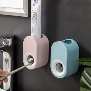 Convenient Punch-Free Toothbrush and Toothpaste Rack, Easy Installation, Space-Saving Bathroom Organizer