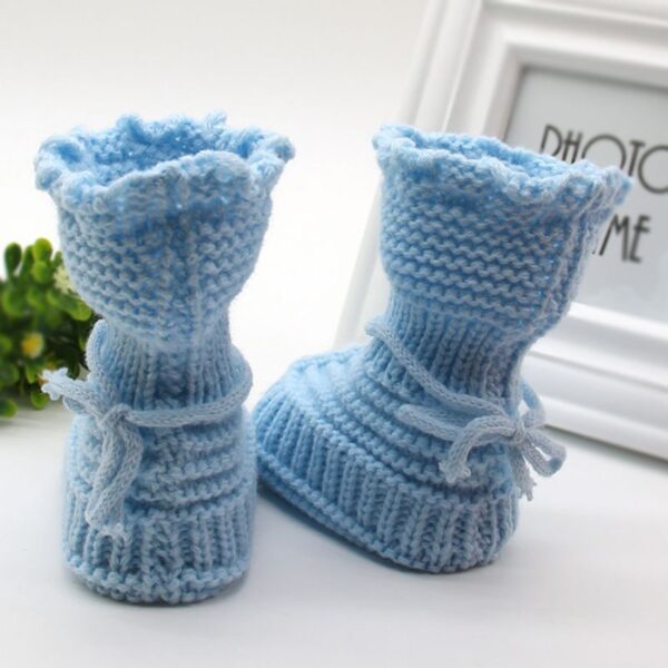 Handmade Knitted Wool Shoes for Babies, Soft Bottom Wool Shoes for Infants, Cozy Handmade Knitted Shoes for Baby Boys and Girls