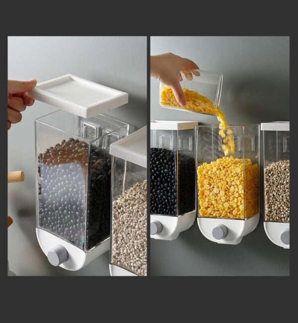 Airtight Grain Storage Box for Kitchen, Durable Food Storage Container for Grains, Clear Grain Storage Box for Pantry Organization