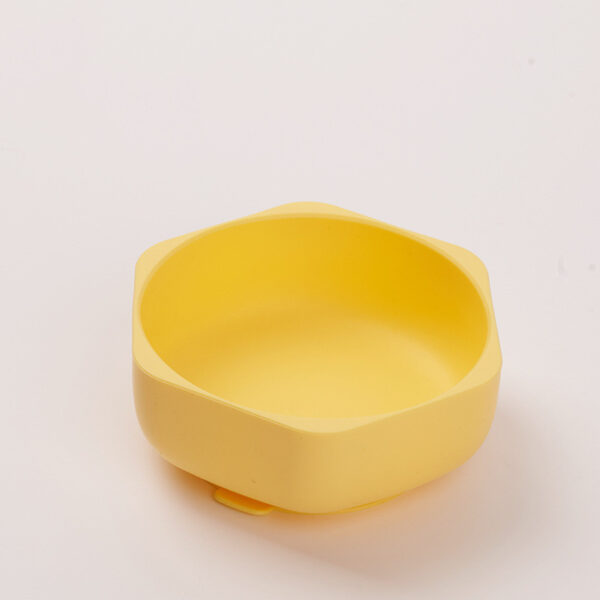 Innovative Honeycomb Silicone Sucker Bowl for Babies, Durable and Safe Baby Tableware, Anti-Slip Silicone Bowl for Mealtime Convenience