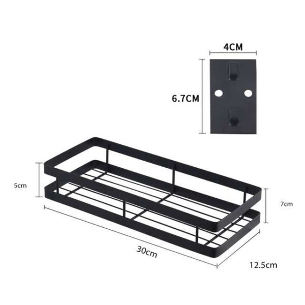 Wall-Mounted Kitchen Organizer Shelf, Practical Storage Solution for Kitchen Accessories, Space-Saving Wall Shelf