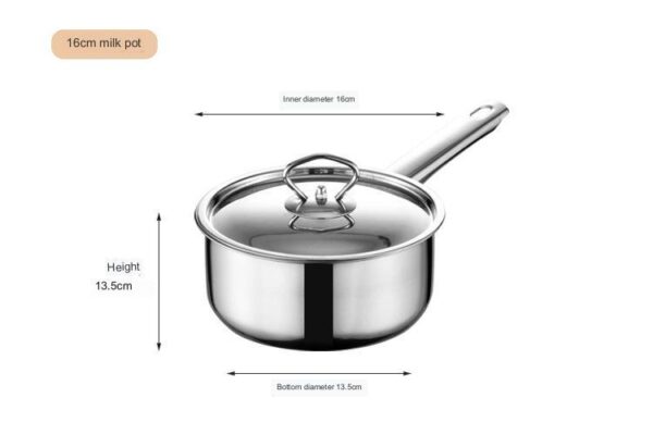 Thick Stainless Steel Kitchen Cookware Set, Durable Stainless Steel Pots and Pans for Cooking, High-Quality Stainless Steel Kitchen Utensils