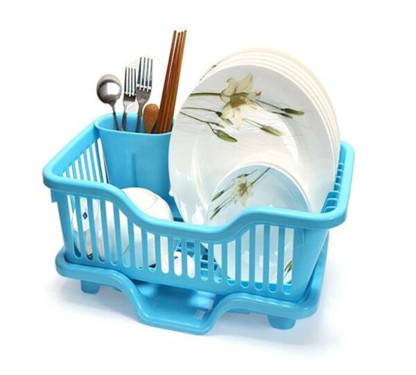 Lishui Plastic Dish Rack for Kitchen, Stackable Dish Organizer, Space-Saving Kitchen Storage Rack