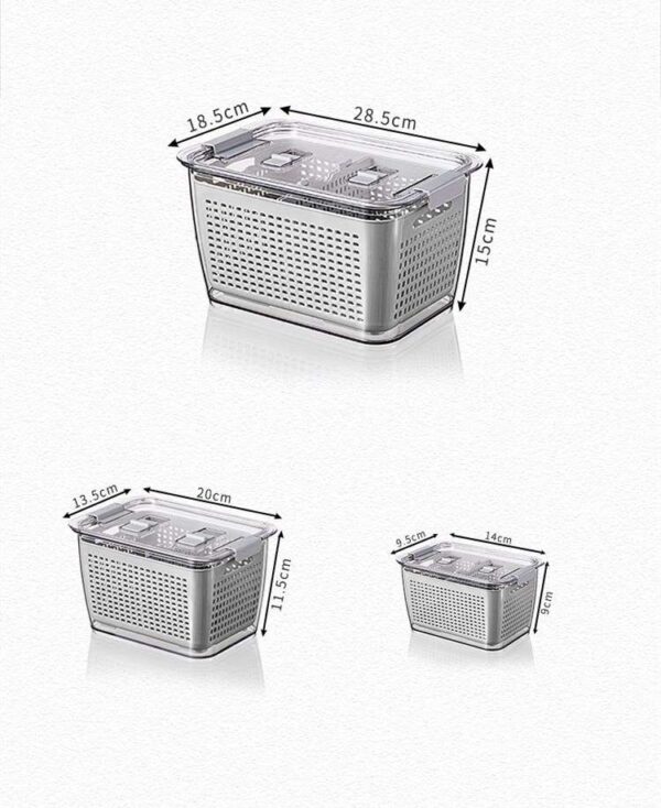 Large Capacity Preservation Box for Refrigerator, Ideal for Food Storage and Freshness