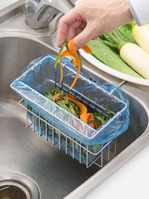 Household Stainless Steel Sink Racks, Rag and Drain Storage Racks, Durable Kitchen Sink Organizers