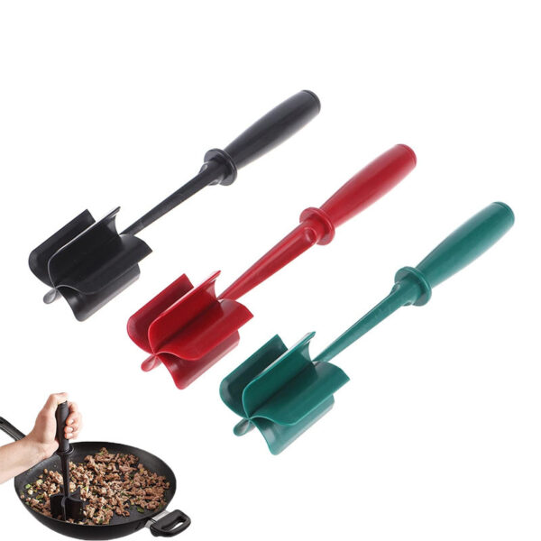 Heat Resistant Nylon Meat Masher, Non-Stick Hamburger Chopper, Kitchen Gadget for Ground Meat and Cookware