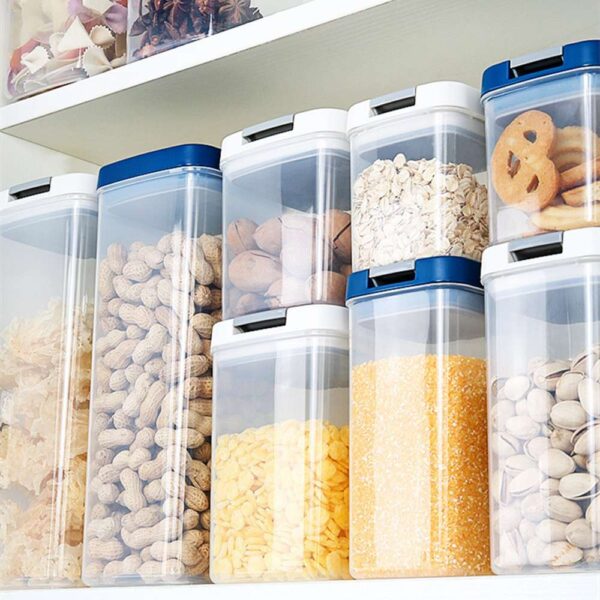 Plastic Whole Grain Food Storage Box, Airtight Kitchen Container for Grains, Durable and Practical