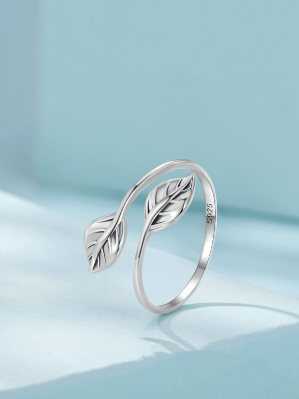 Autumn-Inspired Fashion Personality Leaves Ring, Elegant Simplicity Leaves Ring for Fall Fashion, Stylish Autumn Leaves Ring with Fashion Personality