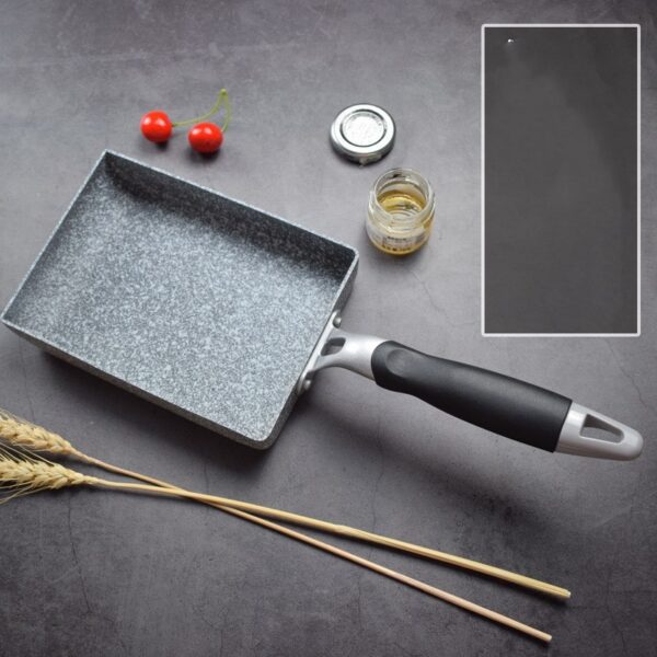 Compact Square Frying Pan for Fried Egg Rolls, Versatile Small Square Cooking Pan, Ideal for Egg Rolls and Mini Dishes