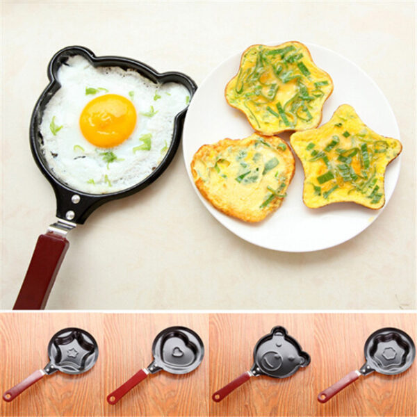 Cartoon Bear Heart Star Mini Pancake Molds, Nonstick Frying Pan for Kids, Breakfast Kitchen Tools