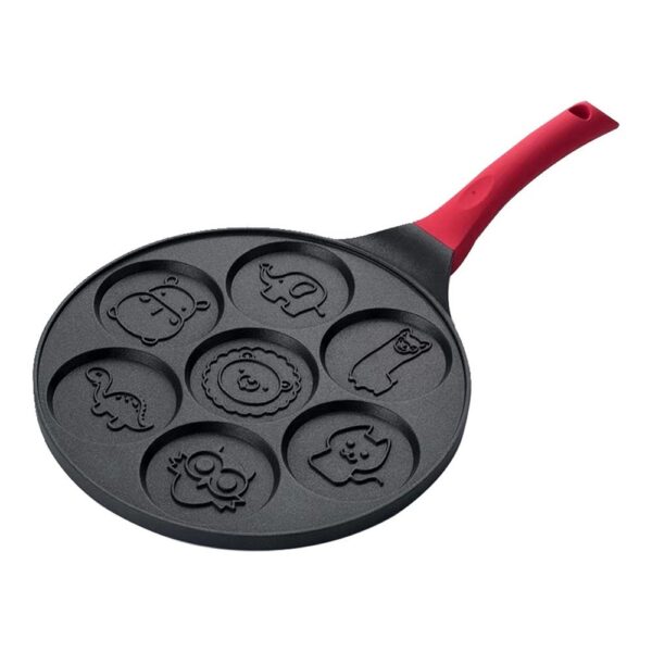 Aluminum Alloy Non-Stick Frying Pan, Seven-Hole Breakfast Pan for Pancakes and Eggs, Efficient Cooking