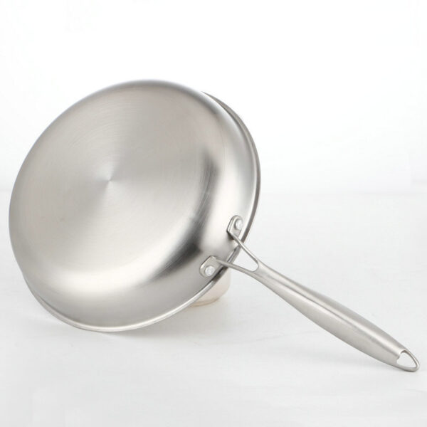 Durable Stainless Steel Frying Pan, High-Performance Cookware for Professional and Home Kitchens