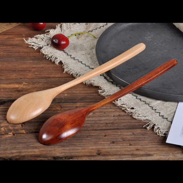 Elegant Lacquered Wood Spoon, High-Quality Wooden Kitchen Utensil, Stylish and Durable Spoon for Serving