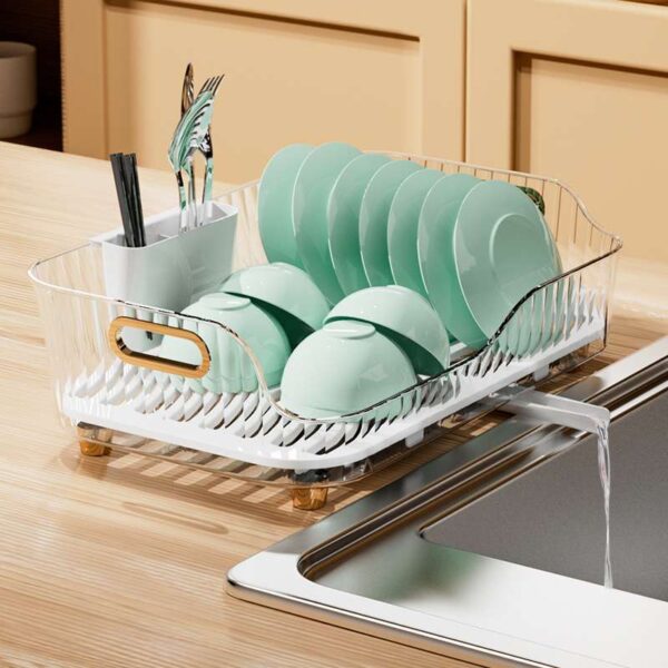 Multifunctional Kitchen Dish Drain Rack, Space-Saving Rack for Efficient Dish Drying, Versatile Kitchen Accessory