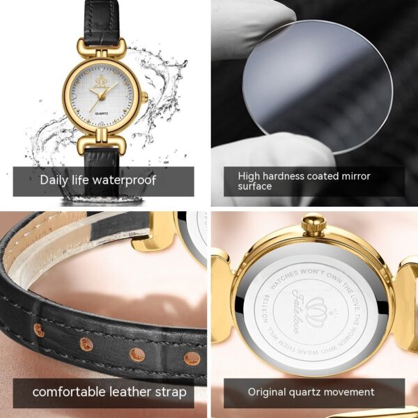 Retro Lightweight Small Kit Women's Quartz Watch, Exquisite Retro Small Watch with Women's Belt, Elegant Lightweight Quartz Watch for Women