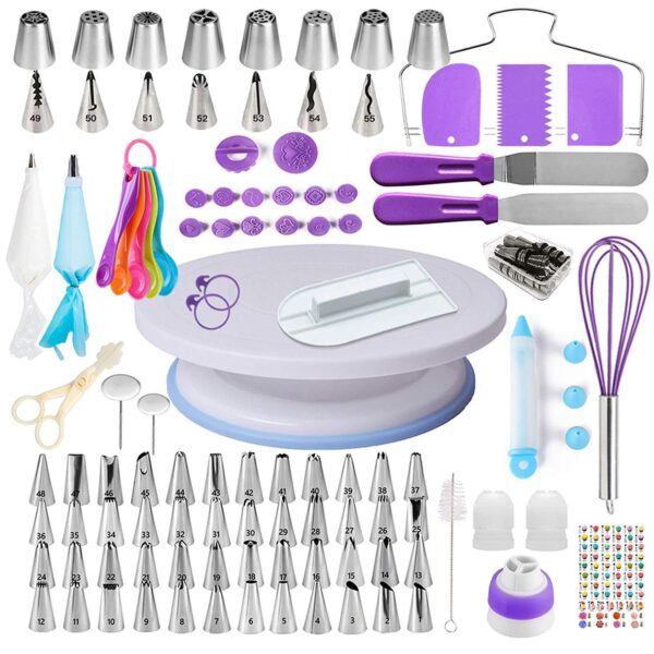 137-Piece Cake Decorating Tool Set, Complete Cake Decorating Kit with 137 Pieces, Professional Cake Mouth Set for All Your Baking Needs