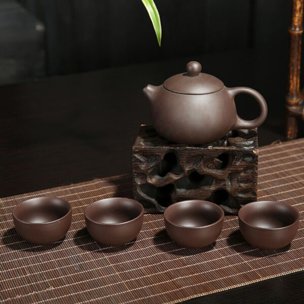 Four-Cup Teapot Set, Multi-Cup Ceramic Teapot, Tea Set with Four Matching Cups