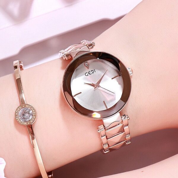 Women's Personalized Fashion Steel Belt Watch, Trendy Women's Watch with Steel Belt and Unique Design, Fashionable Personalized Steel Belt Watch for Women