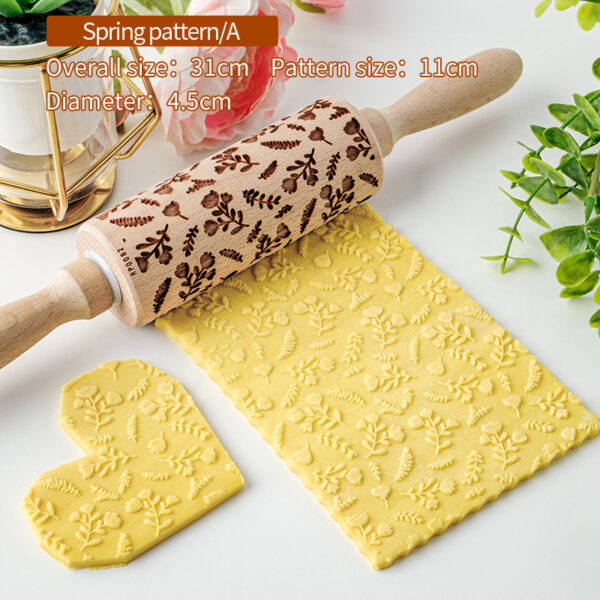 Cookie Flip Crust Print Roller for Home Baking, Versatile Kitchen Baking Roller, Crust Print Roller for Creative Cookies