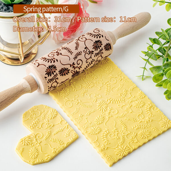 Cookie Flip Crust Print Roller for Home Baking, Versatile Kitchen Baking Roller, Crust Print Roller for Creative Cookies