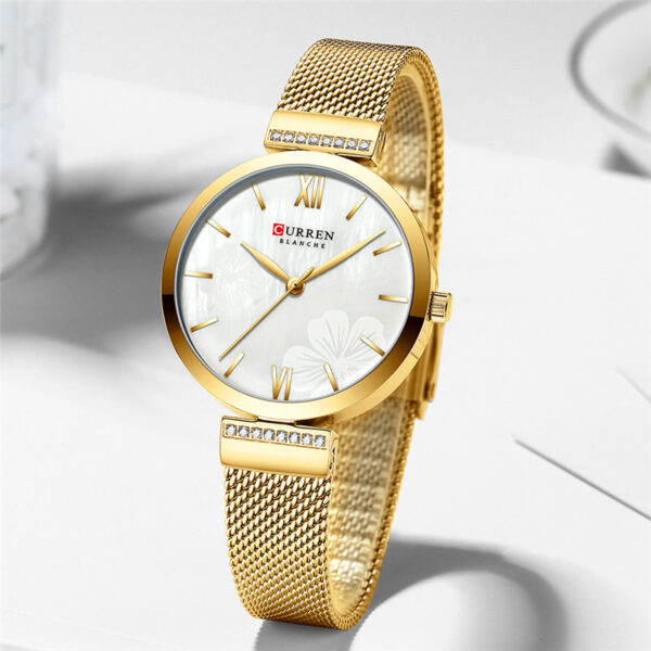 Women's Fashionable Alloy Quartz Simple Watch, Elegant Alloy Quartz Watch for Women with Minimalist Design, Stylish Women's Simple Alloy Quartz Watch