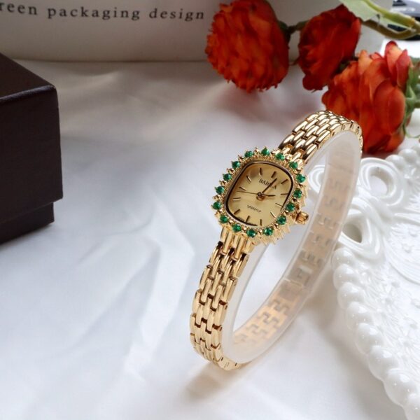 Octagonal Diamond Chain Watch for Casual Wear, Stylish Octagonal Diamond Watch with Cool Chain Design, Wholesale English Octagonal Diamond Chain Watch