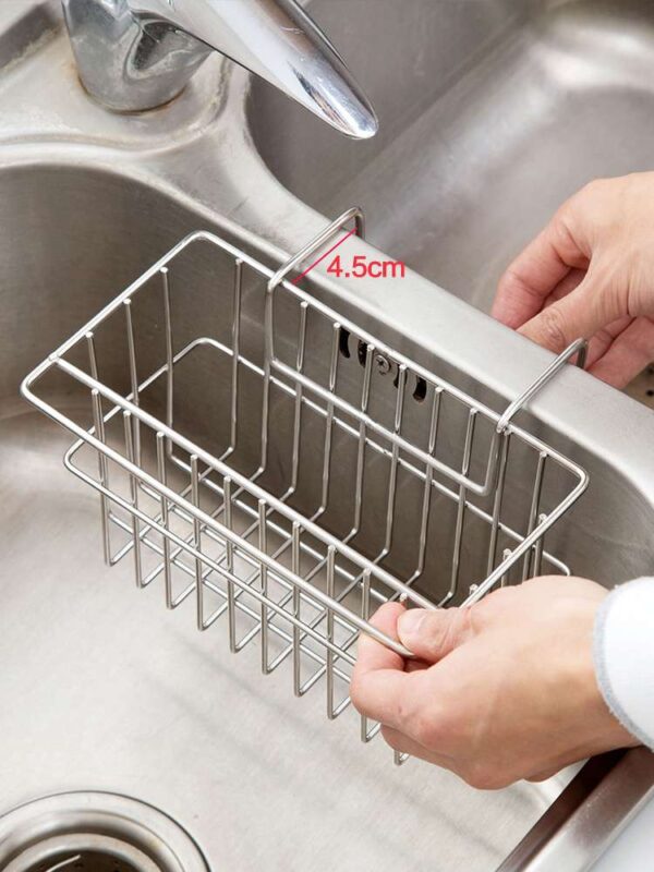 Household Stainless Steel Sink Racks, Rag and Drain Storage Racks, Durable Kitchen Sink Organizers