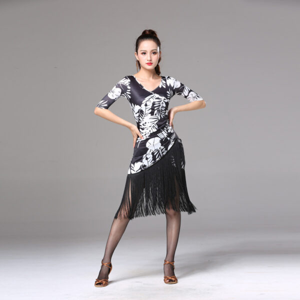 Ice Silk Fringed Dance Skirt, Training Dance Performance Costume, Fringed Dance Performance Skirt