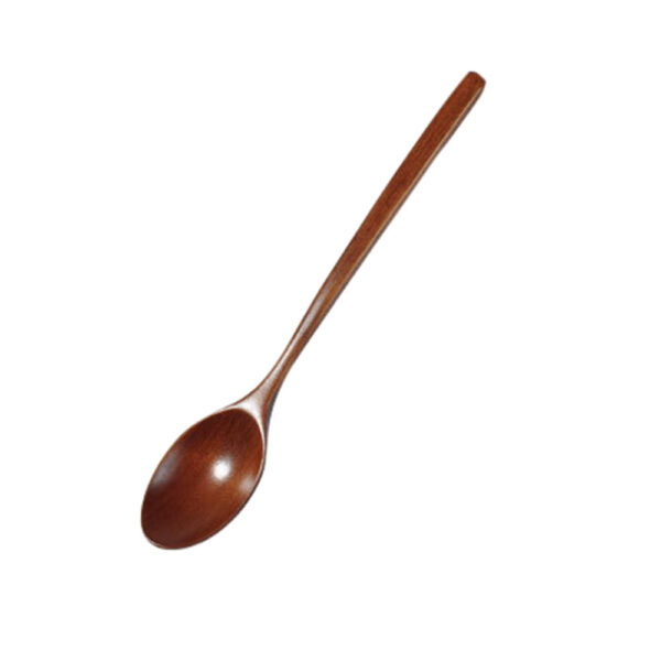 Elegant Lacquered Wood Spoon, High-Quality Wooden Kitchen Utensil, Stylish and Durable Spoon for Serving