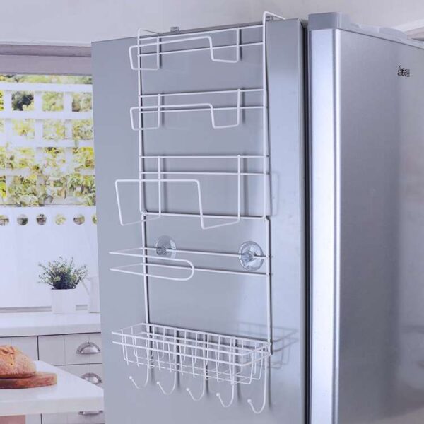 Multifunctional Refrigerator Pylon for Preservative Paper Towels, Side Wall Collector for Kitchen Organization