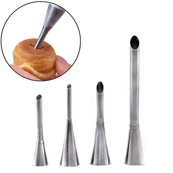 Pointy Mouth Cream Puffs Baking Set, 4-Piece Set for Perfect Cream Puffs, Includes Piping Tips and Decorating Tools