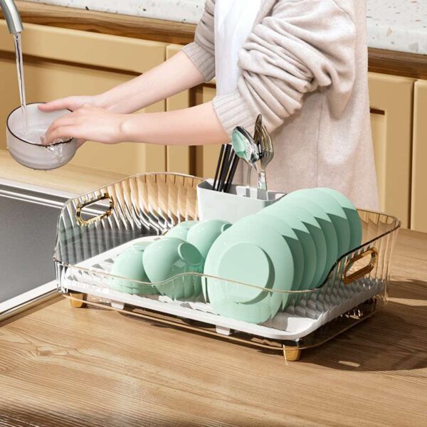 Multifunctional Kitchen Dish Drain Rack, Space-Saving Rack for Efficient Dish Drying, Versatile Kitchen Accessory