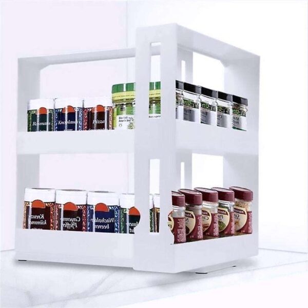 Kitchen Rotating Spice Rack, Space-Saving and Convenient Organizer for Spices and Seasonings