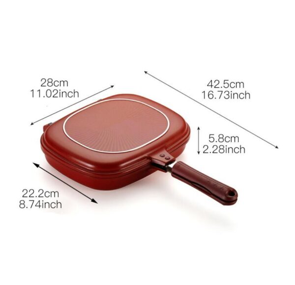 Innovative Double-Sided Non-Stick Frying Pan, Flip Design for Easy Cooking, Versatile Skillet for Various Dishes