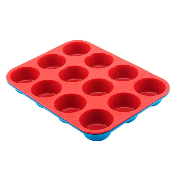 Silicone Round Egg Tart Mold for DIY Baking, Thick Silicone Muffin Cup and Cake Mold, Durable Baking Mold for Creative Desserts