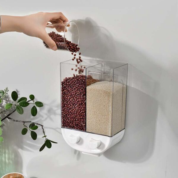 Grids Wall-Mounted Food Storage Containers, Space-Saving Kitchen Organizer, Convenient Wall-Mount Design